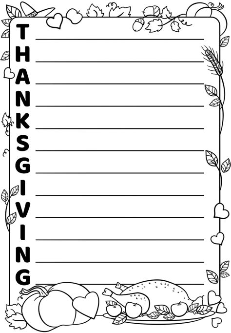 Thanksgiving Acrostic Poem Template