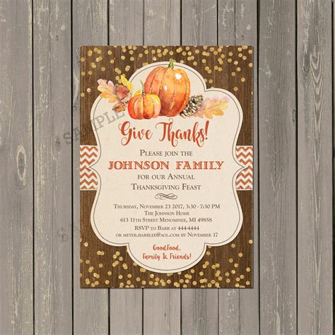 Thanksgiving Dinner Invitations Free Printable