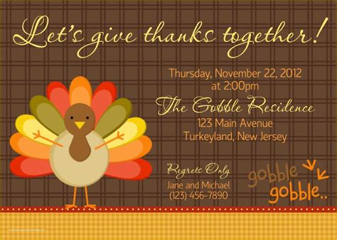 Thanksgiving Invitations Templates Free