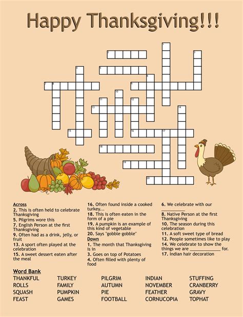Thanksgiving Printable Games