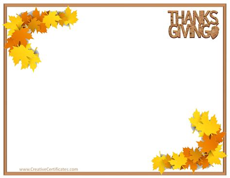 Thanksgiving Template Free