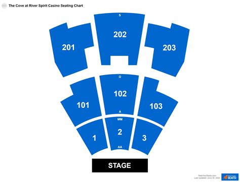The Cove Seating Chart
