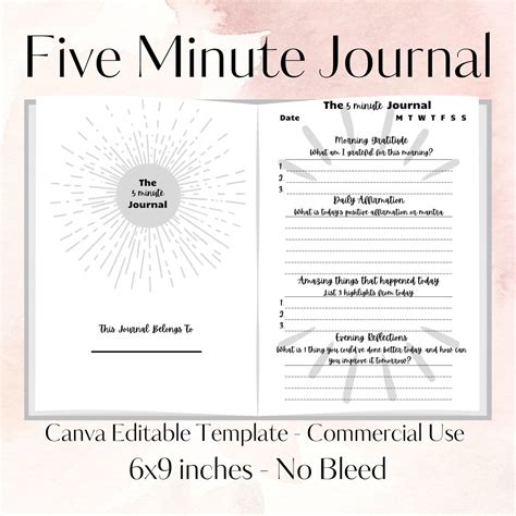 The Five Minute Journal Template