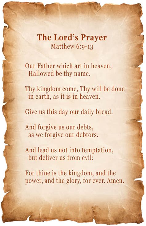 The Lords Prayer Kjv Printable