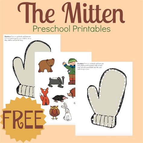 The Mitten Story Printable