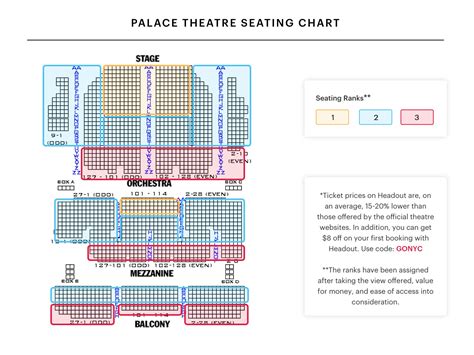 The Palace Theatre Seating Chart