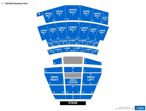 The Warfield Seating Chart