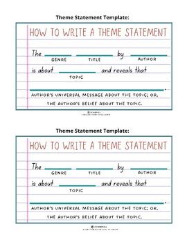 Theme Statement Template