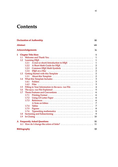 Thesis Template In Latex