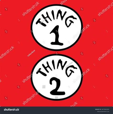 Thing 1 And Thing 2 Circle Template