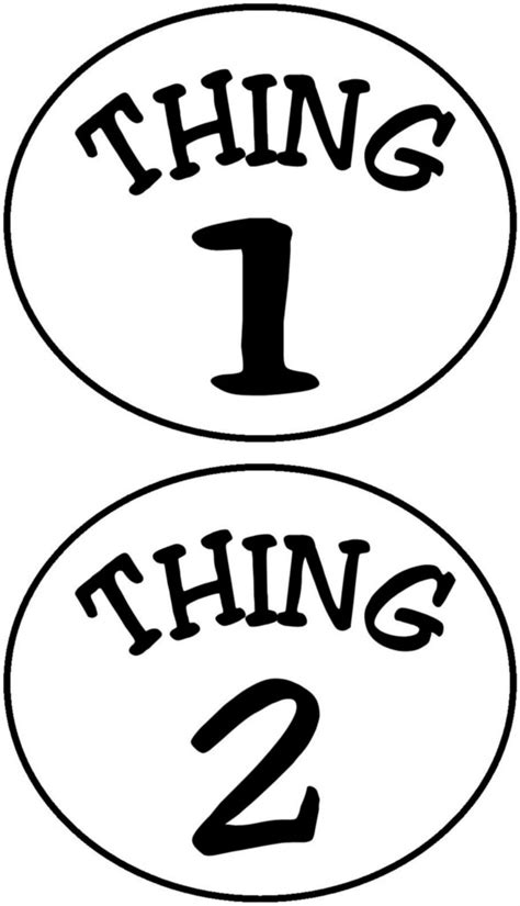 Thing 1 And Thing 2 Printable Circles Free