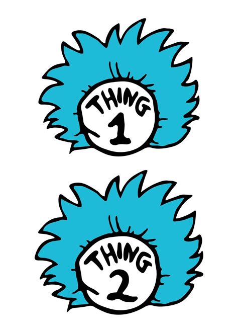 Thing 1 And Thing 2 Printable Templates