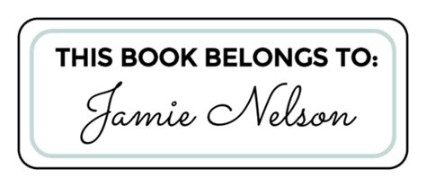 This Book Belongs To Template