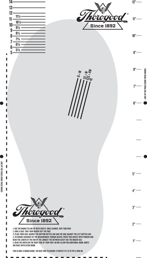 Thorogood Boots Size Chart