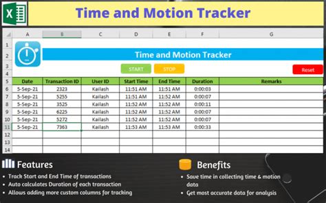 Time And Motion Template