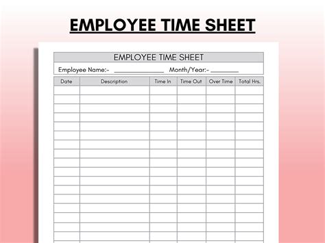 Time Sheets Template