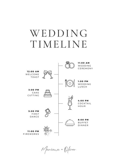 Timeline Wedding Template