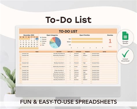 To Do List Google Sheets Template