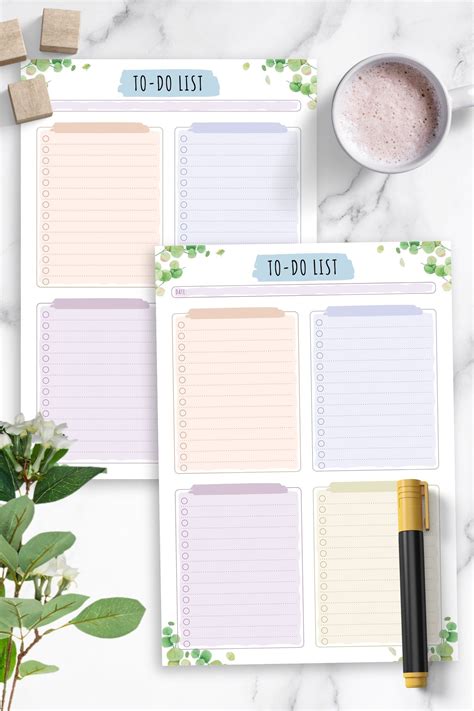 To Do List Template Aesthetic
