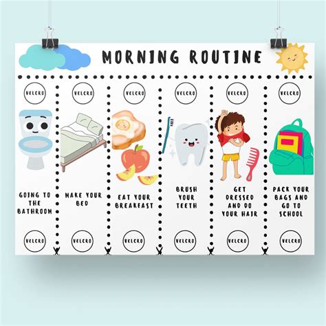 Toddler Morning Routine Chart