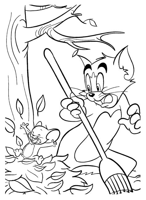 Tom And Jerry Thanksgiving Coloring Pages For Kids Printable