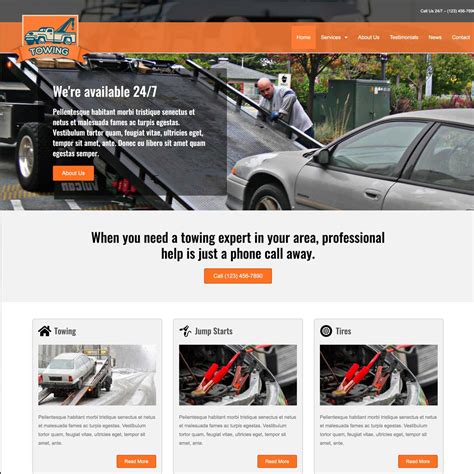 Towing Website Template