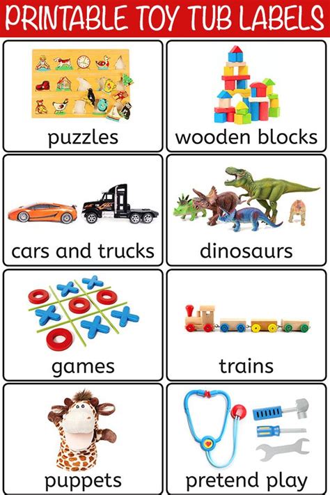 Toy Labels Free Printables