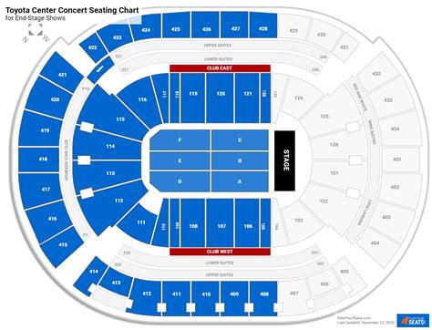 Toyota Center Seating Chart Concert