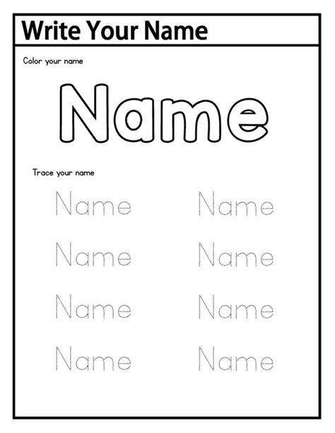 Trace Your Name Template