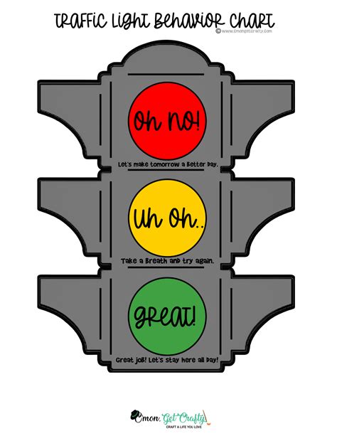 Traffic Light Behavior Chart Printable