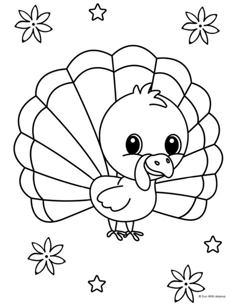 Turkey Coloring Page Free Printable