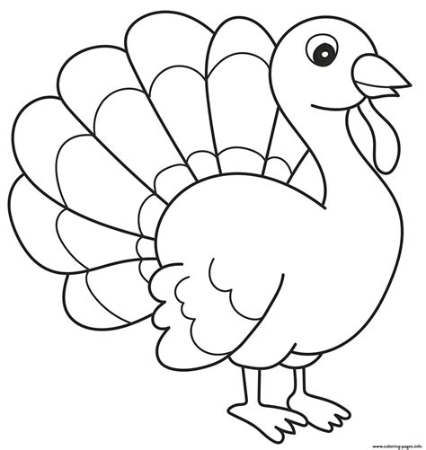 Turkey Coloring Page Printable