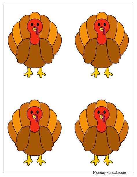 Turkey Cutouts Printables