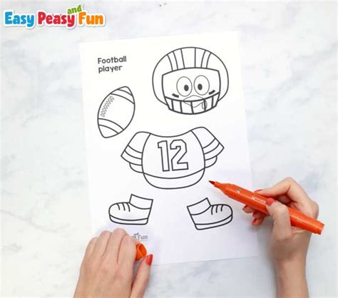 Turkey Disguise Football Player Template