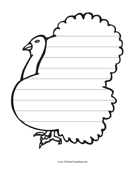 Turkey Writing Template