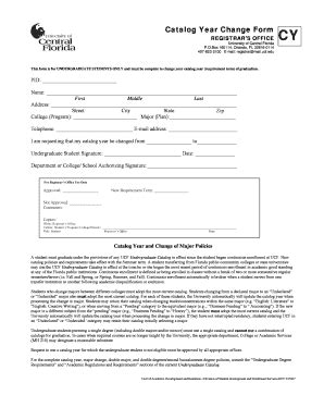 Ucf How To Find Catalog Year For Major