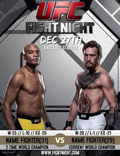 Ufc Poster Template