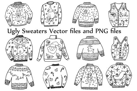Ugly Sweater Printable Template