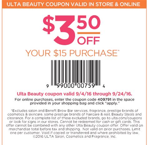 Ulta Coupon Code Printable