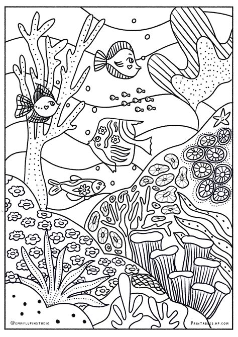 Undersea Coloring Pages Printable