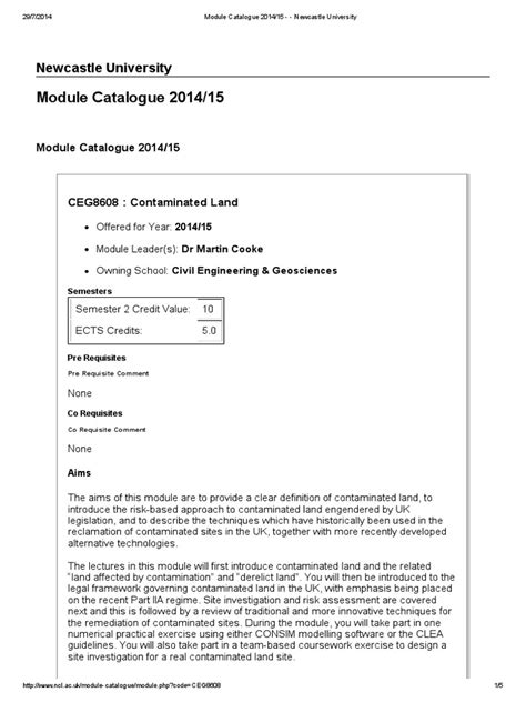 University Of Leeds Module Catalogue 2014 15
