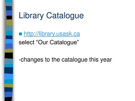 University Of Saskatchewan Library Catalogue