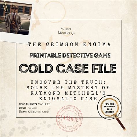 Unsolved Case Files Game Printable Free