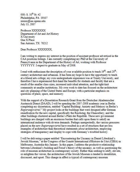 Upenn Cover Letter Template