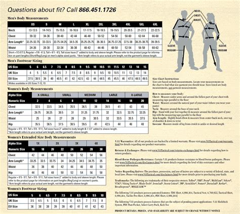 Us Army Uniform Size Chart