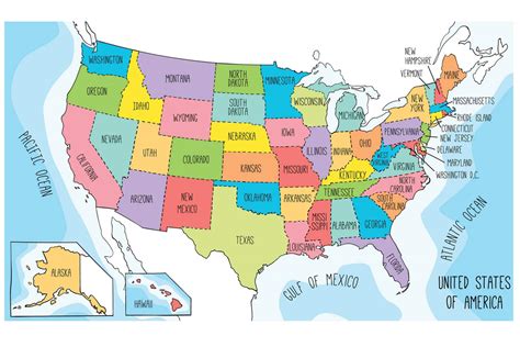 Us State Map Printable