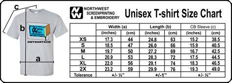 Us T-shirt Size Chart
