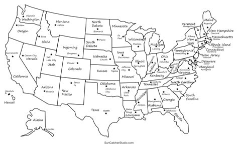 Usa Map Free Printable