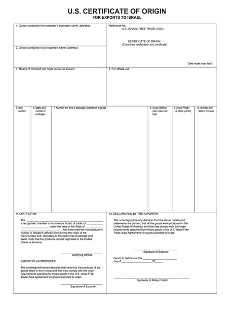 Usmca Certification Of Origin Template