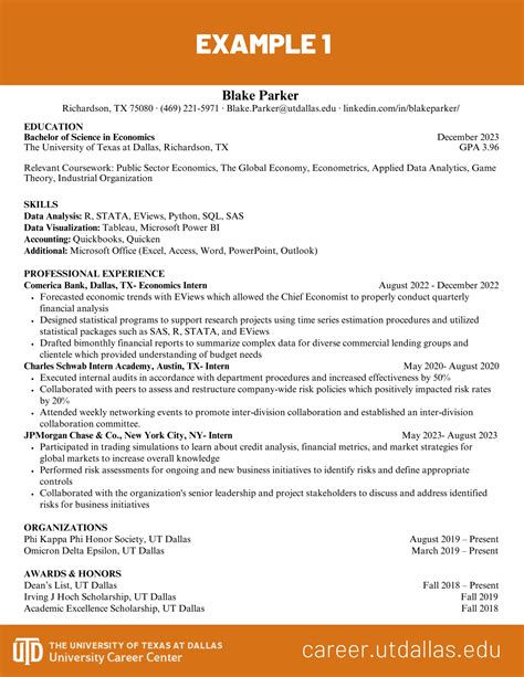 Ut Expanded Resume Template